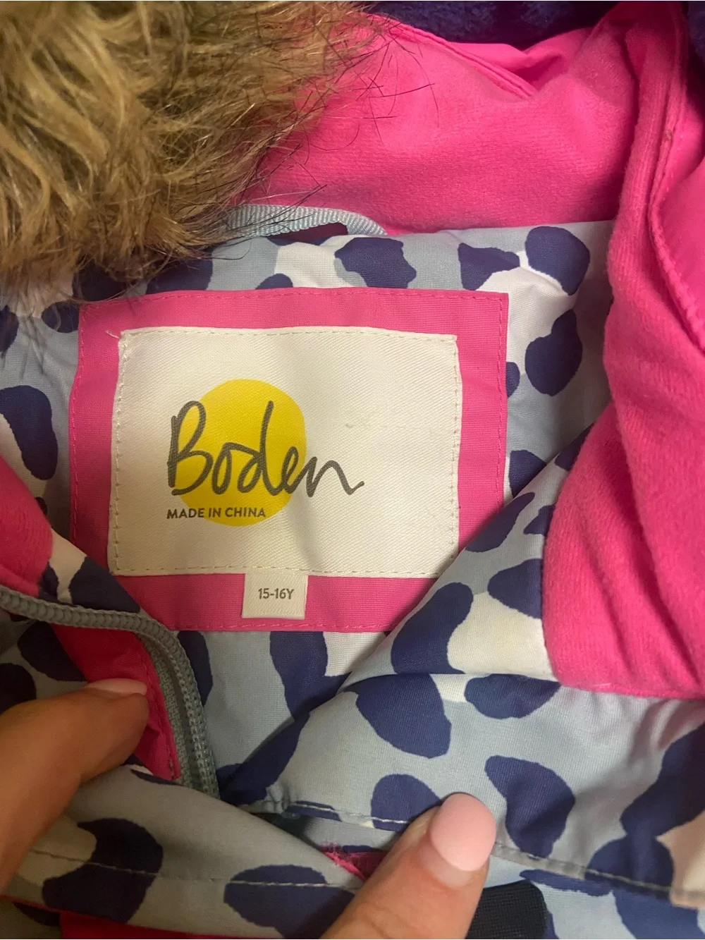 Boden All-Weather Ski Set Jacket & Bib Pants Snow Leopard Pink 15-16Y Snowboard